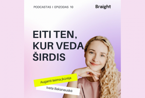 Braight podcastas: Eiti ten, kur veda širdis (Iveta Bakanauskė, Auganti Šeima įkūrėja)